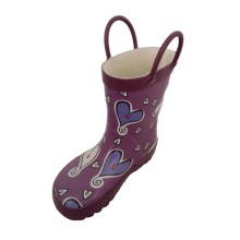 Bottes de pluie pour enfants en caoutchouc imperméable de haute qualité pour en gros avec poignée